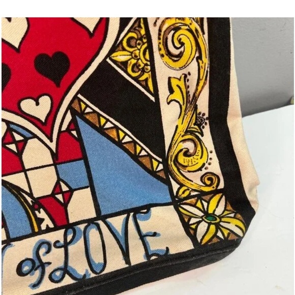 Brighton Queen Of Love Tote Bag With Heart Design & Bold Colors PurseTote Bag - Picture 3 of 16